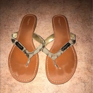 Coach flip flops size 10
